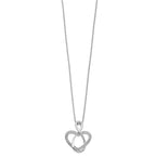 Sentimental Expressions Sterling Silver Rhodium-plated CZ Lifetime Friend 18in Necklace