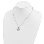 Sentimental Expressions Sterling Silver Rhodium-plated CZ Journey of Friendship 18in Necklace