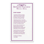 Sentimental Expressions Sterling Silver Rhodium-plated CZ In My Heart Double Hear 18 inch Necklace with Poem Card
