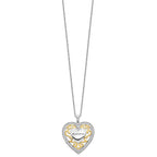 Sentimental Expressions Sterling Silver Gold-plated Grandma 18in Heart Necklace