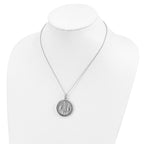 Sentimental Expressions Sterling Silver Rhodium-plated Antiqued Knitted Together By Love 18in Necklace