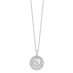 Sentimental Expressions Sterling Silver Rhodium-plated Antiqued Children 18in Necklace
