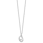 Sentimental Expressions Sterling Silver Rhodium-plated Friendship 18in Necklace