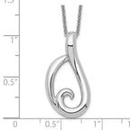 Sentimental Expressions Sterling Silver Rhodium-plated Friendship 18in Necklace
