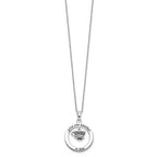 Sentimental Expressions Sterling Silver Rhodium-plated Antiqued Serve One Another 18in Necklace