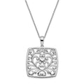 Sentimental Expressions Sterling Silver Rhodium-plated I Care About What You Are Going Through 18 Necklace