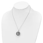 Sentimental Expressions Sterling Silver Rhodium-plated Antiqued Paw Ash Holder 18 Inch Necklace