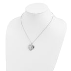 Sentimental Expressions Sterling Silver Rhodium-plated CZ My Daughter, My Heart's Treasure 18in Necklace