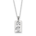 Sterling Silver Antiqued Girlfriends Two 18in Necklace