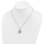 Sentimental Expressions Sterling Silver CZ Old Friends Are Golden 18in Necklace