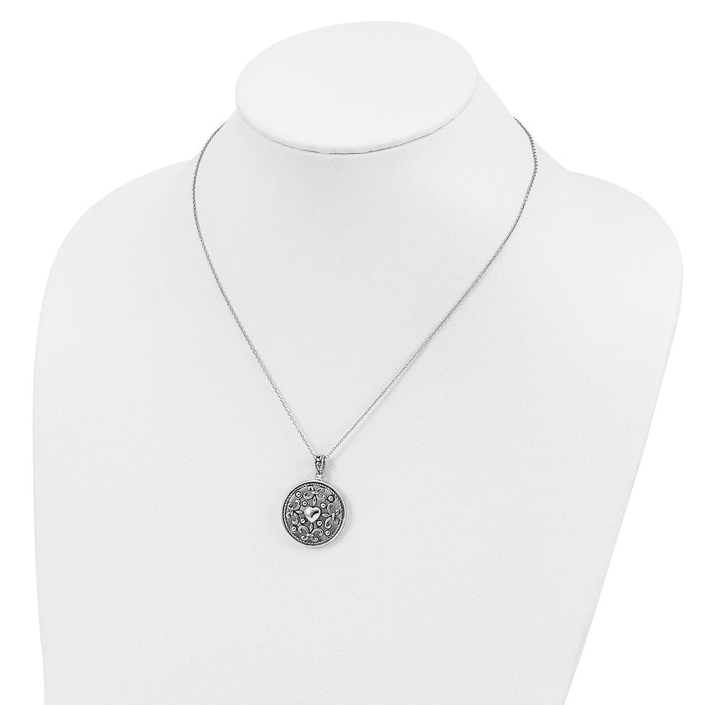 Sentimental Expressions Sterling Silver Rhodium-plated A Friend For All Seasons 18 Fleur de lis Necklace