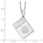 Sentimental Expressions Sterling Silver Rhodium-plated Lucky As Can Be 18in Necklace