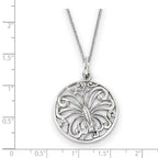 Sterling Silver CZ Miracles 18in Butterfly Necklace