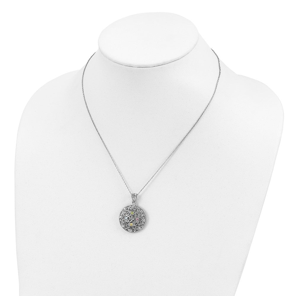 Sentimental Expressions Sterling Silver Rhodium-plated CZ Bliss 18in Necklace