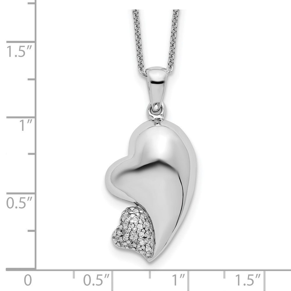 Sentimental Expressions Sterling Silver Rhodium-plated CZ My Beloved Friend 18in Necklace