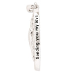 Sentimental Expressions Sterling Silver Rhodium-plated Antiqued Sending You My Love Heart 18 Inch Necklace