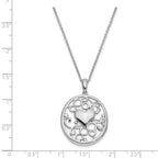 Sentimental Expressions Sterling Silver Rhodium-plated Antiqued Sending You My Love Heart 18 Inch Necklace
