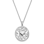 Sentimental Expressions Sterling Silver Rhodium-plated Antiqued Sending You My Love Heart 18 Inch Necklace