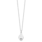 Sentimental Expressions Sterling Silver Rhodium-plated CZ Tear Of Strength Ash Holder 18 Inch Necklace