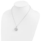 Sentimental Expressions Sterling Silver Rhodium-plated Tear in Circle Ash Holder 18 Inch Necklace