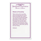 Sentimental Expressions Sterling Silver Rhodium-plated CZ Wisdom Of Friendship 18in. Necklace