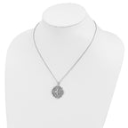Sentimental Expressions Sterling Silver Rhodium-plated CZ A Time For Miracles 18in. Necklace