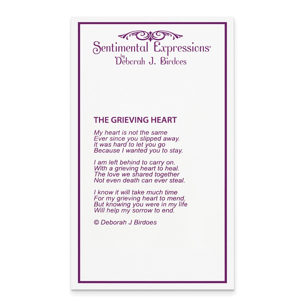 Sentimental Expressions Sterling Silver Rhodium-plated Antiqued Grieving Heart Ash Holder 18 Inch Necklace
