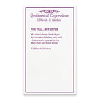 Sentimental Expressions Sterling Silver Rhodium-plated Antiqued For You My Sister 18in. Necklace