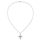 Sentimental Expressions Sterling Silver Rhodium-plated Prayer Cross 18in. Necklace