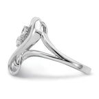 Sentimental Expressions Sterling Silver Rhodium-plated CZ Pure In Spirit Ring