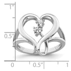 Sentimental Expressions Sterling Silver Rhodium-plated CZ Pure In Spirit Ring