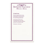 Sterling Silver CZ To My Bride 17.5in. Necklace w/ 3/4in. ext