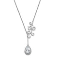 Sterling Silver CZ To My Bride 17.5in. Necklace w/ 3/4in. ext