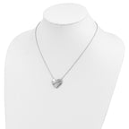 Sentimental Expressions Sterling Silver Rhodium-plated Antiqued I Love You More 18in. Necklace