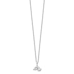 Sentimental Expressions Sterling Silver Rhodium-plated CZ Paint Rainbows 14in. Necklace with 2in. ext
