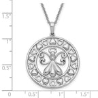 Sentimental Expressions Sterling Silver Rhodium-plated CZ Angels On Assignment 18in. Necklace