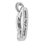 Sterling Silver CZ Antiqued Mother Of The Groom 18in. Necklace