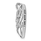 Sterling Silver CZ Antiqued I Am With You 18in. Necklace