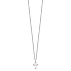 Sentimental Expressions Sterling Silver Rhodium-plated CZ Believe Big 14in. Necklace with 2in. ext