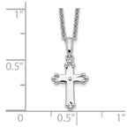Sentimental Expressions Sterling Silver Rhodium-plated CZ Believe Big 14in. Necklace with 2in. ext