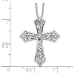Sentimental Expressions Sterling Silver Rhodium-plated CZ I Still Believe 18in. Necklace