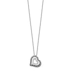 Sentimental Expressions Sterling Silver Rhodium-plated CZ Antiqued Mother Of the Bride 18in. Necklace
