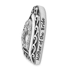 Sentimental Expressions Sterling Silver Rhodium-plated CZ Antiqued Mother Of the Bride 18in. Necklace