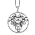 Sentimental Expressions Sterling Silver Rhodium-plated Antiqued Mother 18in. Necklace