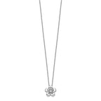 Sentimental Expressions Sterling Silver Rhodium-plated CZ Be A Blessing 14in. Necklace with 2in. ext