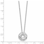 Sentimental Expressions Sterling Silver Rhodium-plated CZ Sparkle and Shine 14in. Necklace with 2in. ext