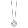 Sentimental Expressions Sterling Silver Rhodium-plated CZ Sparkle and Shine 14in. Necklace with 2in. ext