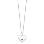 Sentimental Expressions Sterling Silver Rhodium-plated Antiqued Black Paw In Heart Ash Holder 18 Inch Necklace