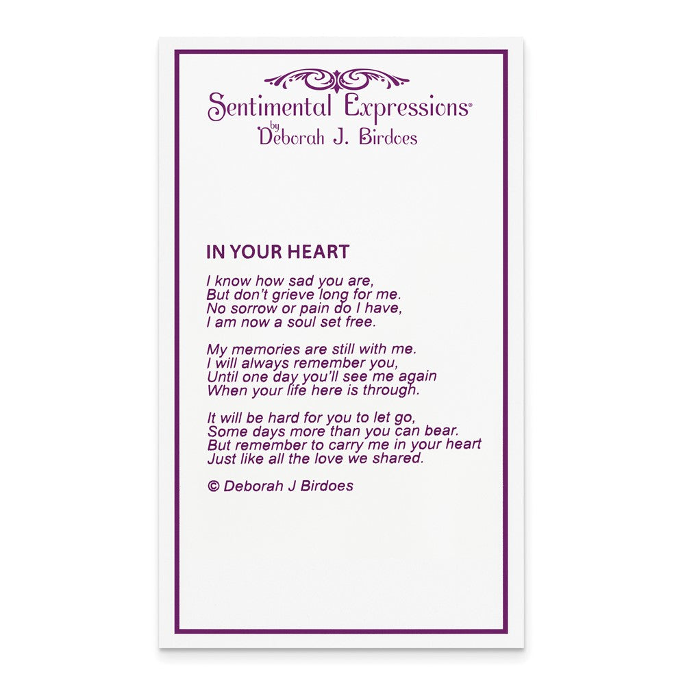 Sentimental Expressions Sterling Silver Rhodium-plated Antiqued In My Heart 18 Inch Necklace