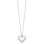 Sentimental Expressions Sterling Silver  Without You Hear Ash Holder 18 Inch Necklace